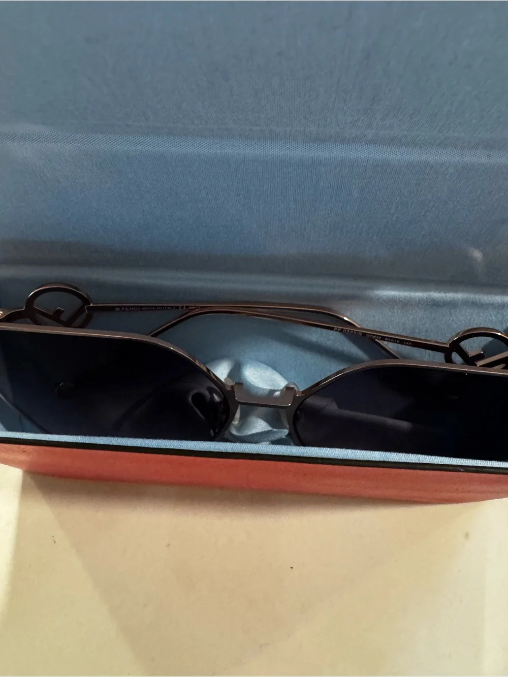 Fendi Women's Rose Gold Frame Gradient Grey Sunglasses